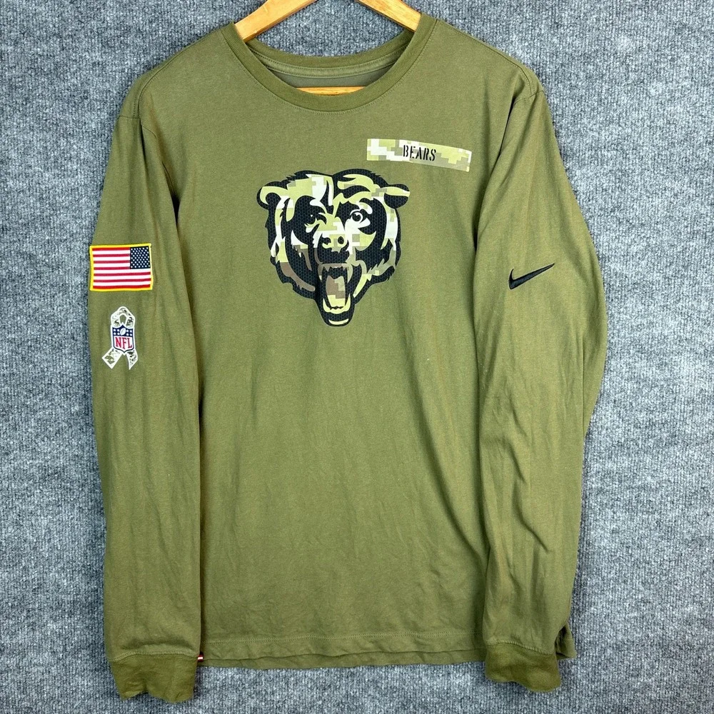 Nike On-Field Chicago Bears Salute to Service Dri-Fit Medium Shirt NFL *FLAW